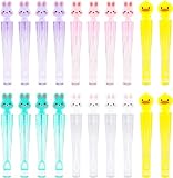DERAYEE 20PC Mini Seifenblasen Set,Seifenblasen Stab,Hase Ente Seifenblasen Zauberstab,Kleine Seifenblasen Ostern für Kinder Party Gastgeschenk Mitgebsel