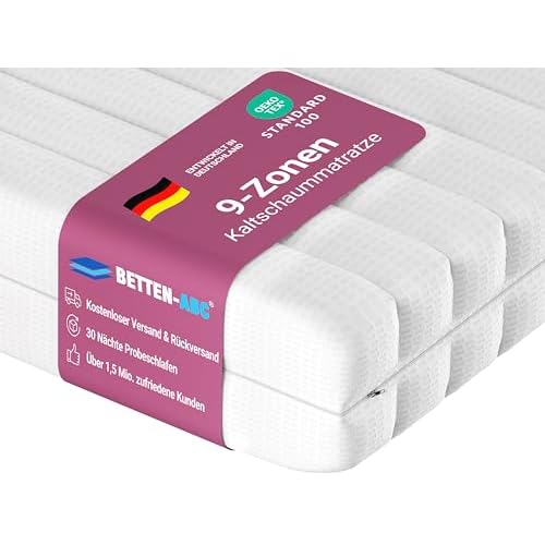 OrthoMatra KSP-1000 Kaltschaummatratze - Das Original - 9 Zonen, 16 cm, Öko- Tex zertifiziert Größe 90x200, Farbe H3