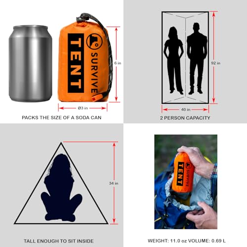 SURVIVE Survival Tent with Doors