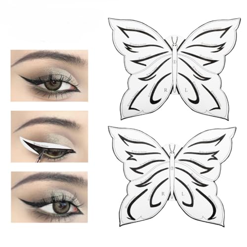 2 sets de adhesivos auxiliares para delineador de ojos miniatura 3