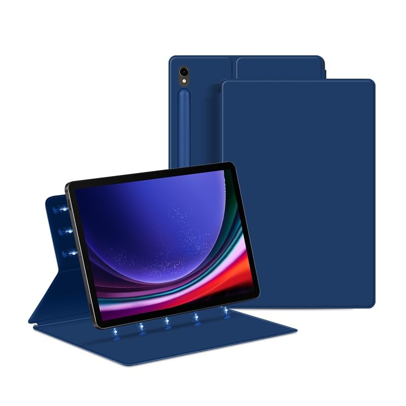 Custodia magnetica resistente compatibile con Samsung Galaxy Tab S9 custodia X710/X716B/X718U 11 pollici sottile per tablet, attacco magnetico, copertura auto wake/sleep (colore: blu)