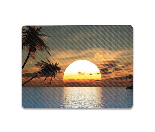 Image of MightySkins Carbon Fiber Skin Compatible with Microsoft Surface Laptop Go 3 (2023) Full Wrap Kit - Tropical Sunset | Protective, Durable Textured Carbon Fiber Finish | Easy to Apply | Made in The USA