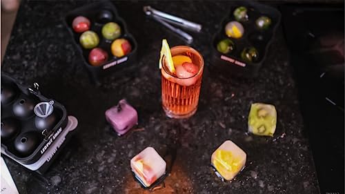 Ice Cube Tray (Set Of 2), Ice Ball Maker Mold, Ice Cube Trays Silicone For Freezer, Bpa Free, Ice Ball Mold For Whiskey, Flexible Ice Tray, Easy Release, Reusable Ice Mold, Large Square Ice Cube Trays #TOP7