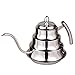 Garnek do kawy, Ze Stali Nierdzewnej Gęsienek Kawa, Długie Usta Wiszące Ear Coffee Brewing Pot 1.2l Zestaw do kawy i herbaty, nadaje się do domu, biura, herbaciarnia,Silver