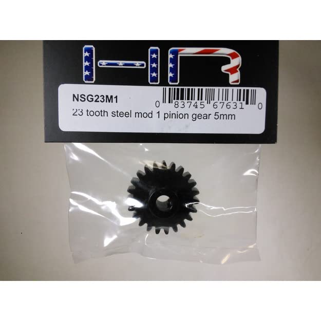 Hot Racing NSG23M1 23 Tooth Steel Mod 1 Pinion Gear 5mm