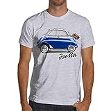 Isetta Soft Cotton Men's T Shirt B.W.M O Neck Print Fashion Chic Casual Comfy Tee Loose Tops Grey M