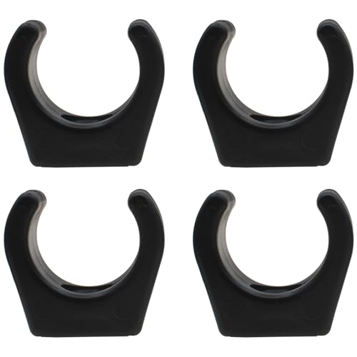 LBTODH 4PCS Boat Hook Holder Nylon Boat Ladder Clip Black Paddle Stowage Clamp for 7/8 Inches Tubes
