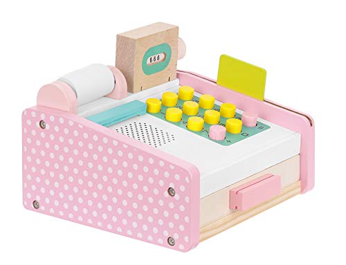 ISO TRADE Registrierkasse mit Scanner Holz Kinder-Spielzeugkasse Spielgeld 11214 – Bild 7