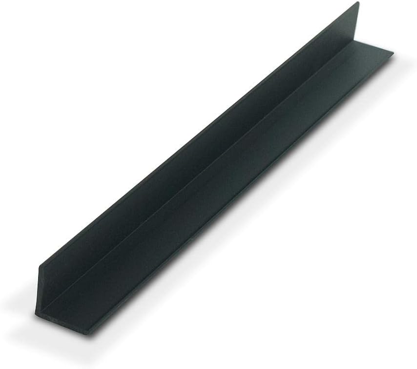 Outwater Plastics 1935-Bk Black 3/4'' X 3/4'' X 5/64'' (.078'') Thick Styrene Plastic Even Leg Angle Moulding 48 Inch Lengths (Pack of 3)