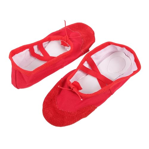 JOINPAYA Zapatos de Ballet PU Suaves con Banda Elástica Antideslizante para Adultos Talla Paraoga Folclórica y Baile