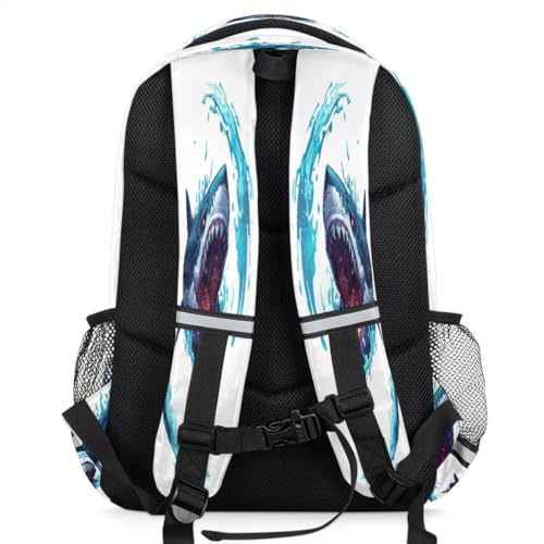 Sac à dos ordinateur motif requin pour soulager le dos des élèves - 3