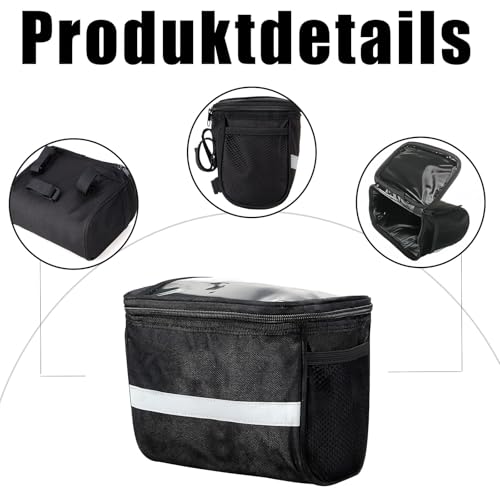 agogue Lenkertasche Fahrrad Fahrradtasche Lenker, Fahrradtasche Vorne Lenker, Aufnahme Von Gegenständen wasserdichte Fahrrad Lenkertasche Rennräder Mountainbikes Motorradtaschen Zubehör Lenkertaschen