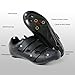 Mens Peloton Shoes with Look Delta Cleat - Compatible with Shimano SPD Clips - Spin Indoor Outdoor Road Racing Bike Shoes - All Black 14