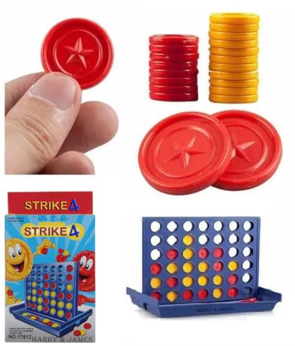 Image of Strike 4 Game, Classic Dis Dropping Game, Board Game for Families, Educational Toy, Family Fun Activity Toy, Strike 4 for Kids,Adults,Boys,Girls,Childrens (2 Players).