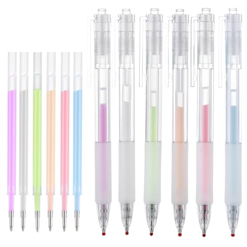 TAHULIK 12Pcs Quick Dry Glue Pen Ballpoint Roller Glue Pen Easy Precise Control Fine Tip Adhesive for Crafting Apply Like Writing for Crafting Scrapbook Card Making Foil Calligraphy Artist