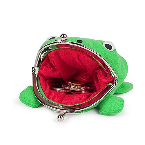 2Pcs Frog Coin Purse,Cute Animal Cosplay Props Frog Wallet,Anime Cartoon Manga Flannel Coin Holder3