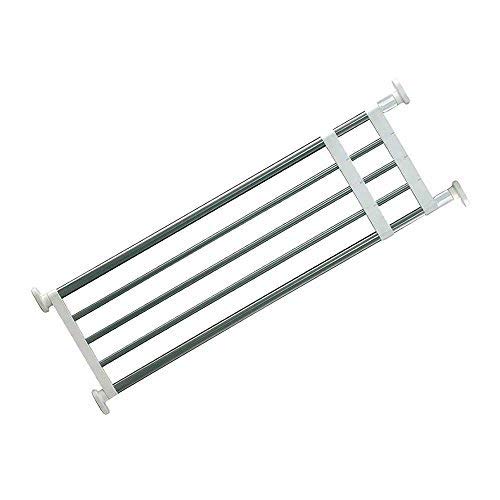 Baoyouni Tension Closet Shelves Stainless Steel Rustproof Storage Rack Bathroom Kitchen Organizer Shelf Dividers Ivory, 23.62-31.5 Inches #TOP6