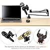 QWORK® Low Profile Microphone Boom Arm Stand for Gaming, Podcasting, Streaming, and Recording, Full Metal Body, 360° Horizontal Rotation #4