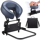 Massage Head Rest for Bed at Home, Bed Massages Head Holder Massages Attachment for Mattress, Universal Home Use Sleeping MattressTop Massage Kit, Adjustable Headrest Face Cradle Memory Foam Pillow