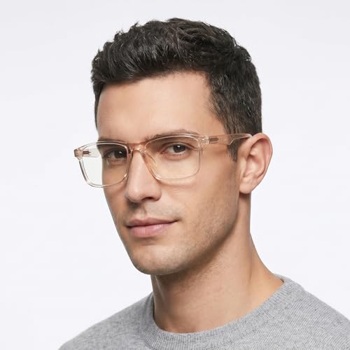 Image of UV Protection Glasses Blue Cut Blocking Harmful Rays Glasses for Men & Women Zero Power Computer Specs Eye Protection Lightweight Frame with Case & Cleaning Cloth