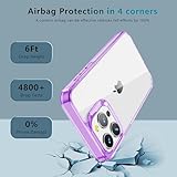 iCatchy Case for iPhone 15 Pro 6.1-inch, Non-Yellowing Anti Slip [Military Grade Drop Protection] Shockproof Bumper Cover Scratch Resistant Clear Back (Purple) - Image 6