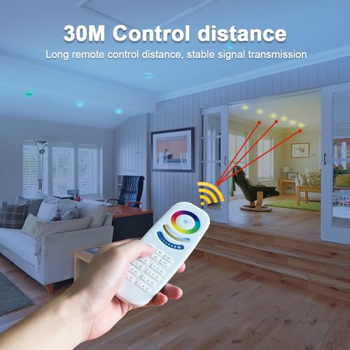 Télécommande contrôleur LED RGBCCT à intensité variable avec 9 modes de lumière