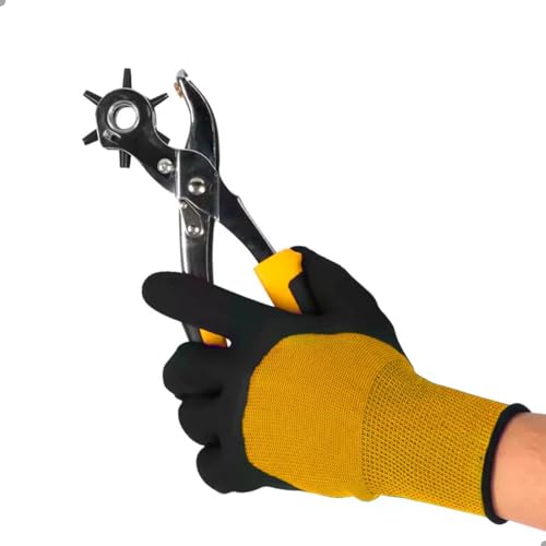 Alicate Vazador Profissional de 6 Furos, 22,8 cm, para Artesanato em Couro