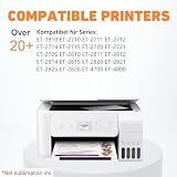 hehua E104 Tusz kompatybilne z Epson E104 wkłady atramentowe Multipack do Epson ET-2720 ET-2710 ET-2714 ET-2715 ET-2721 ET-2726 ET-2711 ET-2712 ET-4700 (2 czarne,1 cyjan,1 magenta,1 żółty