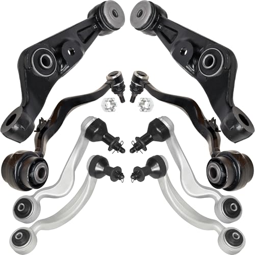 AUTOACER Front Control Arm Kit 8 Piece - Front Upper, Lower, Frontward & Rearward Control Arms with Ball Joints & Bushes Fitted for LS460 / LS460L 2007-2017, LS600h 2008-2017 AWD Models
