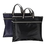 Ipetboom 2 Stück 2 Stück Business Aktentaschen aus Wasserdichtem Oxford Gewebe mit Reißverschluss Laptoptasche für Herren Dokumententasche mit Tragegriff Großer Organizer für Büro und