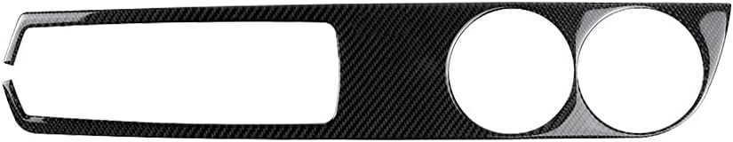 NVCNX Car Center Console Cup Holder Panel Cover Decal Compatible with Lexus ​IS250 2014 2015 / IS200t 2016 2017 / IS300 2016-2020 / IS350 2014-2020 Carbon Fiber Interior Trim Accessories Black - A