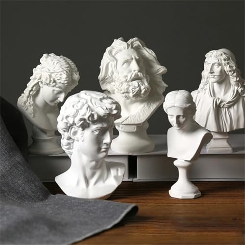Figura de resina de mitología griega de 15 cm estilo E busto clásico 5