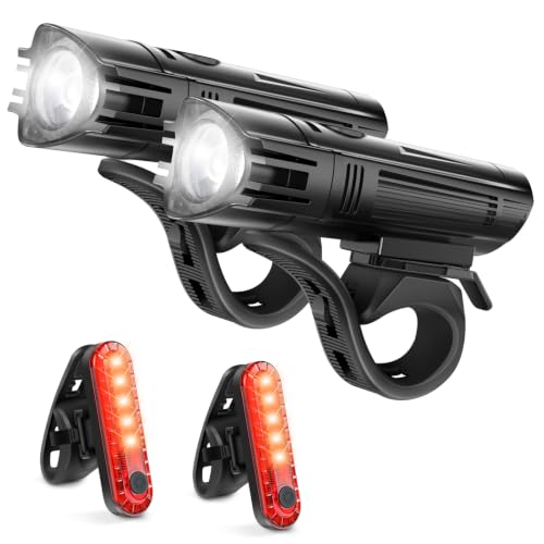 USB Rechargeable Bike Light Set