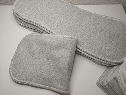 10 Absorventes ecológico para fralda reutilizável faixa cinza 6 camadas