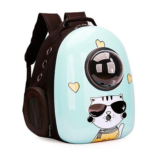 EBLIN Mochila para Mascota,Transpirable Mochila Transportín Perro con Correa de Hombro Ajustable,Cremalleras Dobles,Bolsa de Transporte de Burbujas para Gato de Perro Pequeños Animales (PE07#-16)