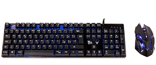 Gaming Combo TAURUS T15M1 - Tastiera retroilluminata, multimediale, AG e mouse 2400DPI - Tastiera gaming