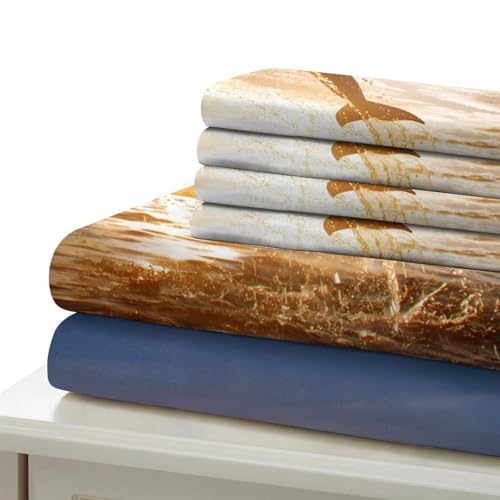 Housse de couette dauphin 3D lit simple parure de lit microfibre avec coucher de soleil - 7