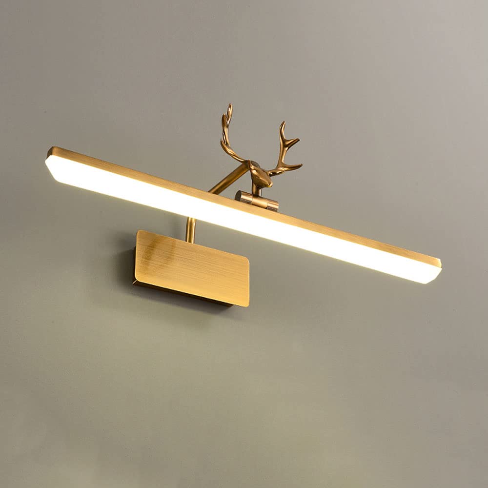Lampada Specchio per Trucco Frontale a Led, Illuminazione per Bagno Bianca Naturale per Tavolo Trucco, Luci per Quadri, Lampade per Specchi da Parete 11W 4000K/Brass