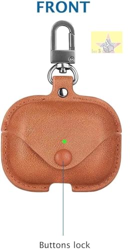 Image of Like Star AirPod Pro /Pro2 Case Leather Protective Case Cover Shockproof with Loss Prevention Clip for Apple Air-Pods Pro /Pro2 Wireless Charging Case (Brown)