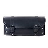 Motorcycle Bags, Saddlebags with Leather Shell, Black Handlebar Bag