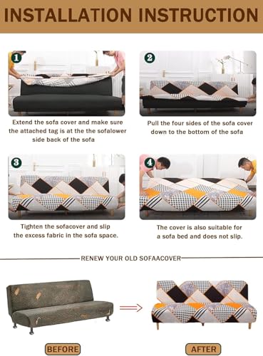 Housse extensible clic clac beige pour rénover un canapé usé - 5