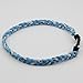 3 Rope 20" Titanium Ionic Sports Necklace Baseball Softball Soccer Braided Twist(Sky Blue/Sky Blue/White)