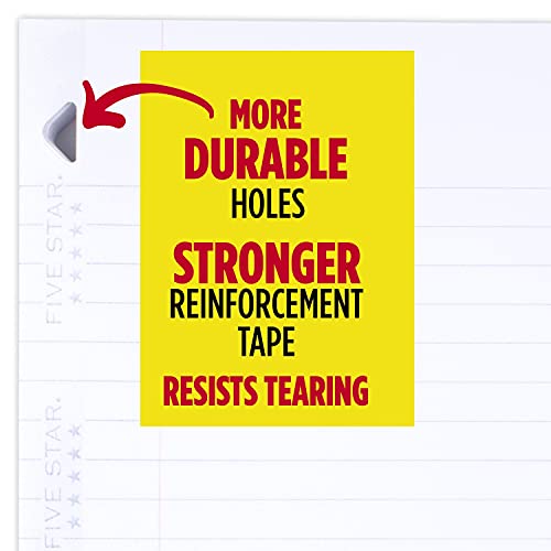 Five Star Loose Leaf Paper, 3 Hole Punched, Reinforced Filler Paper, Wide Ruled, 10-1/2 X 8 Inches, 100 Sheets/Pack, 1 Pack (15000) #TOP5
