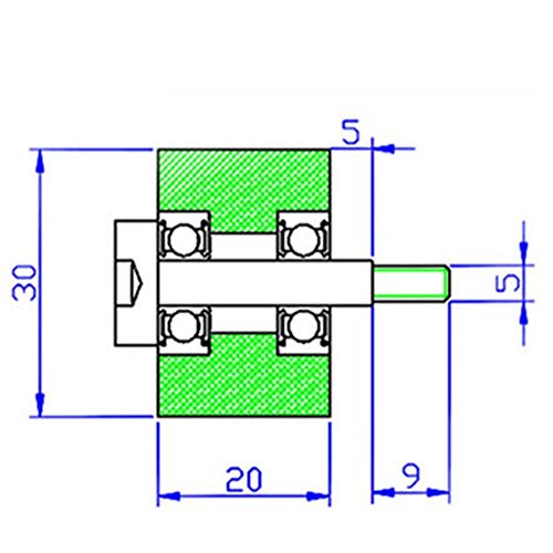 Roulement à billes en polyuréthane anti-vibration PU 626 pour matériel médical - 7