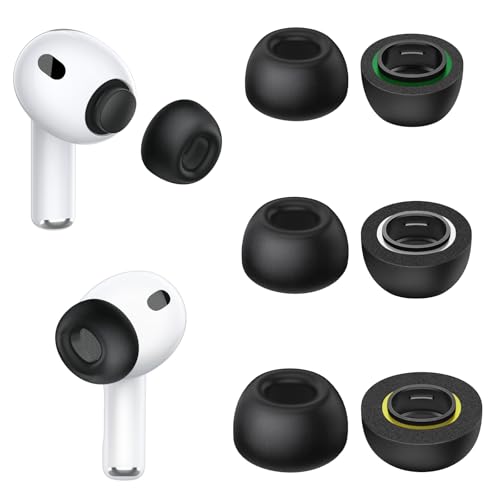 HiFan Embouts d'oreille en Mousse à mémoire pour AirPods Pro 3-3 Paires de Remplacement isolantes, Confort Doux et Ajustement sécurisé - avec boîte de Rangement（La Dimension:S/M/L