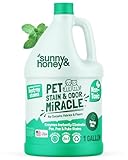 Pet Stain & Odor Remover, Enzyme Cleaner, Odor Eliminator, Best Carpet Stain Remover, Pet Odor Eliminator, Stain Remover, Odor Neutralizer, Cat Urine Smell - Cleaner - Eliminator, Sunny and Honey, 1 Gallon