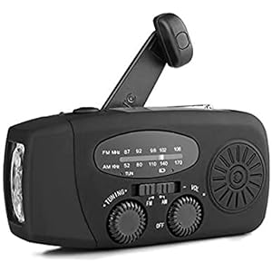 Solar Hand Crank Radio Crank Solar Radio Mobiele Telefoon Oplader, Power Bank Functie Draagbare Weer Radio met LED Zaklamp voor Thuis Buiten Noodbenodigdheden USB Oplaadbaar