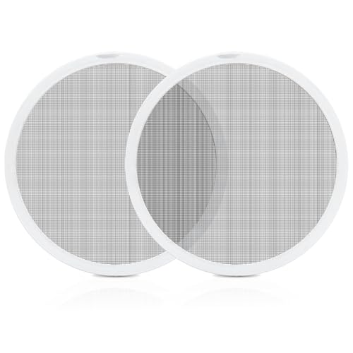 Adabuing RV Vent Screen Roof Fan Frame Parts Replacement for FAN-TASTIC RV Vent Fan, RV Roof Vent Cover Accessories for FAN-TASTIC fan vent screen, Insect proof and ventilated - White 2PCS