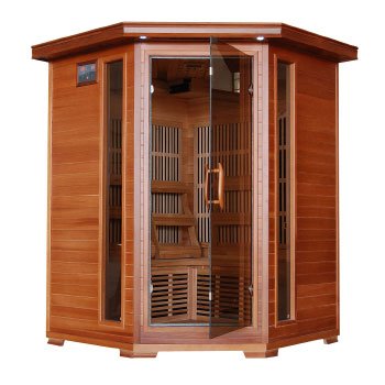 Hudson Bay 3 Person Corner Cedar Heatwave Sauna