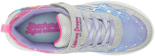 Skechers Girls Unicorn Dreams-Wishful Magic Sneaker, Silver/Lavender, 12.5 Little Kid | Image 4